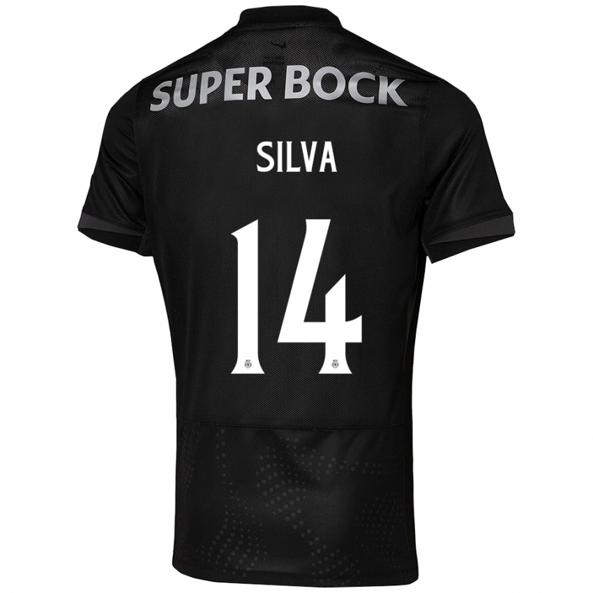 גברים Guilherme Silva #14 שחור לבן הרחק ג'רזי 2025/26 חולצה קצרה