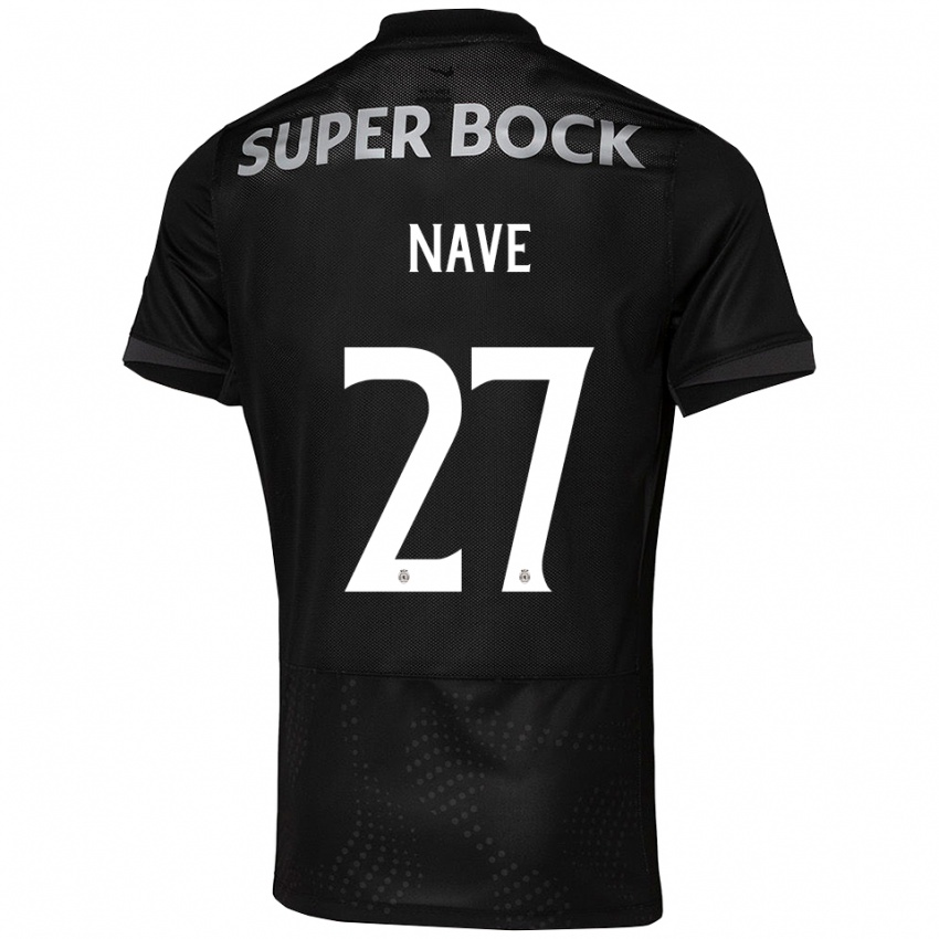 גברים Matilde Nave #27 שחור לבן הרחק ג'רזי 2025/26 חולצה קצרה