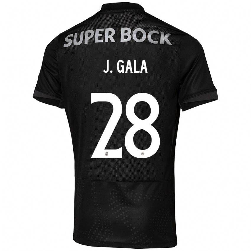 גברים ג'סינת'ה גלבאדה #28 שחור לבן הרחק ג'רזי 2025/26 חולצה קצרה