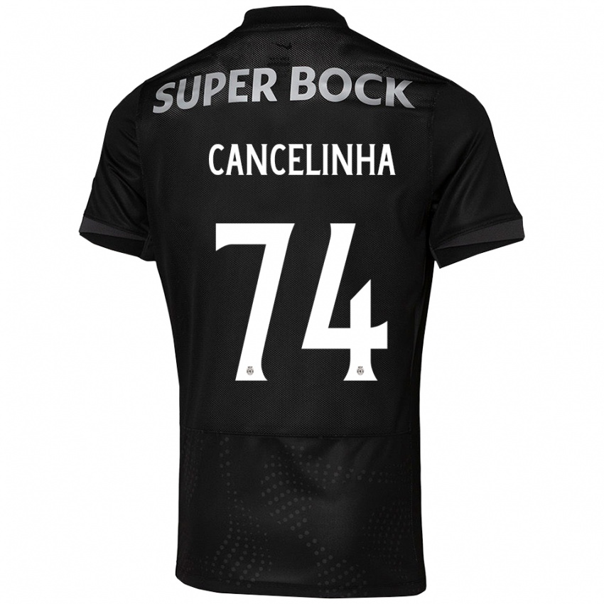 גברים אריקה רמדאס קנסליניה #74 שחור לבן הרחק ג'רזי 2025/26 חולצה קצרה