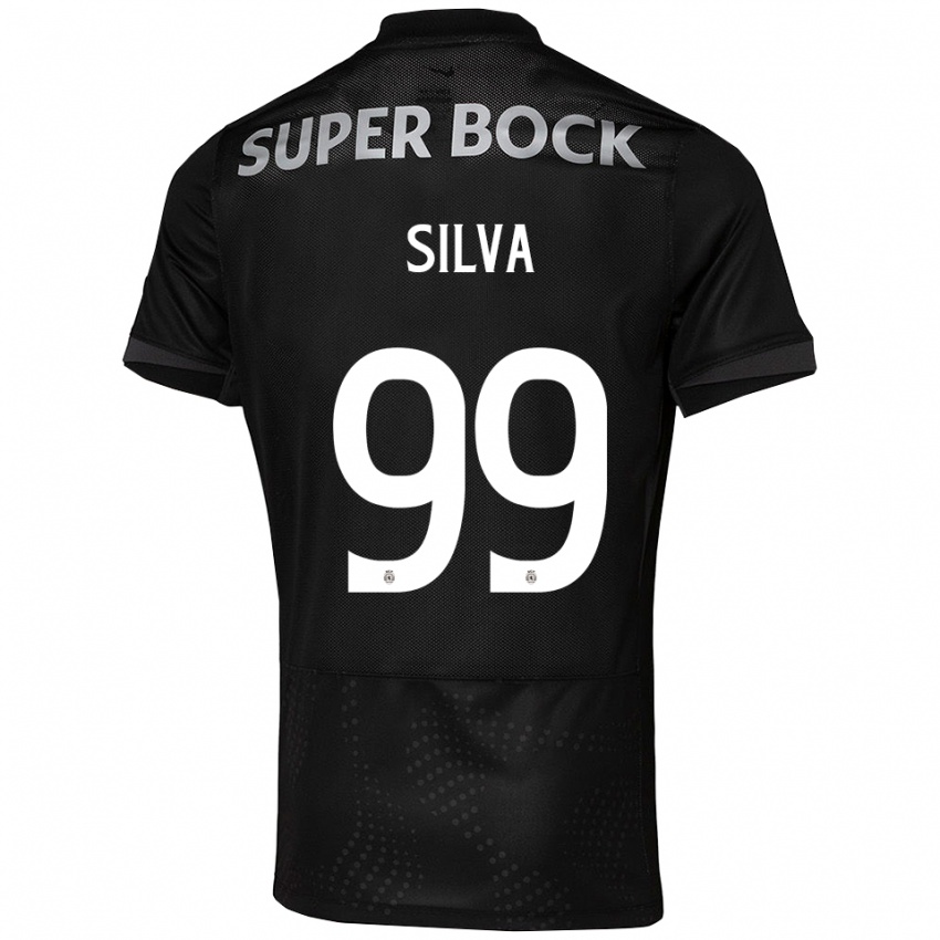 גברים פרנסיסקו סילבה #99 שחור לבן הרחק ג'רזי 2025/26 חולצה קצרה