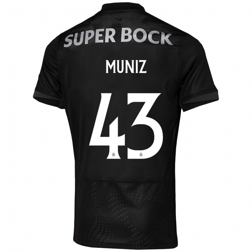 גברים ז'ואאו אנטוניו נסימנטו מוניז #43 שחור לבן הרחק ג'רזי 2025/26 חולצה קצרה