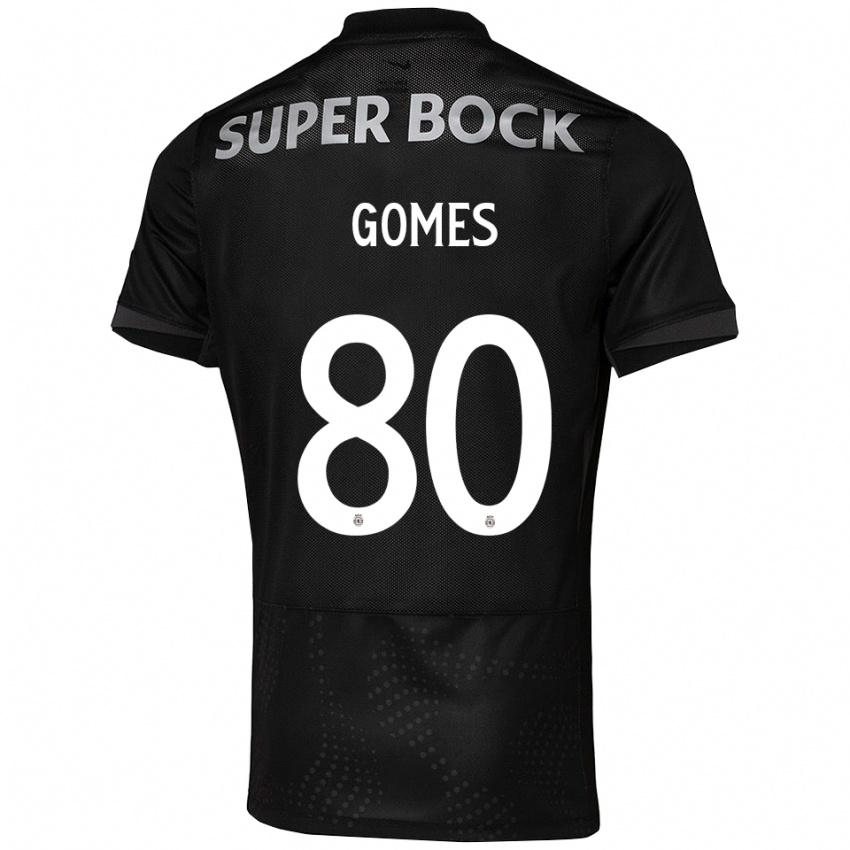 גברים לואיס גומס #80 שחור לבן הרחק ג'רזי 2025/26 חולצה קצרה