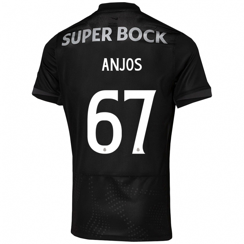 גברים לוקאס אנג'וס #67 שחור לבן הרחק ג'רזי 2025/26 חולצה קצרה