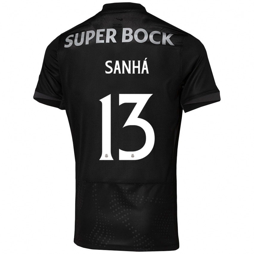 גברים Micael Sanhá #13 שחור לבן הרחק ג'רזי 2025/26 חולצה קצרה