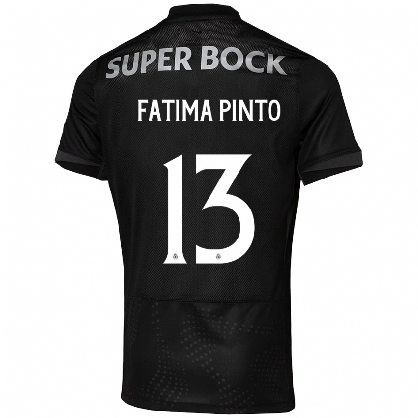 גברים פאטימה פינטו #13 שחור לבן הרחק ג'רזי 2025/26 חולצה קצרה גברים פאטימה פינטו #13 שחור לבן הרחק ג'רזי 2025/26 חולצה קצרה