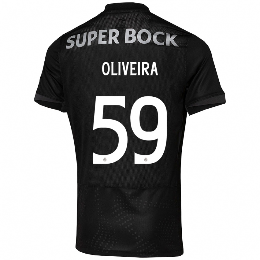 גברים Kauã Oliveira #59 שחור לבן הרחק ג'רזי 2025/26 חולצה קצרה