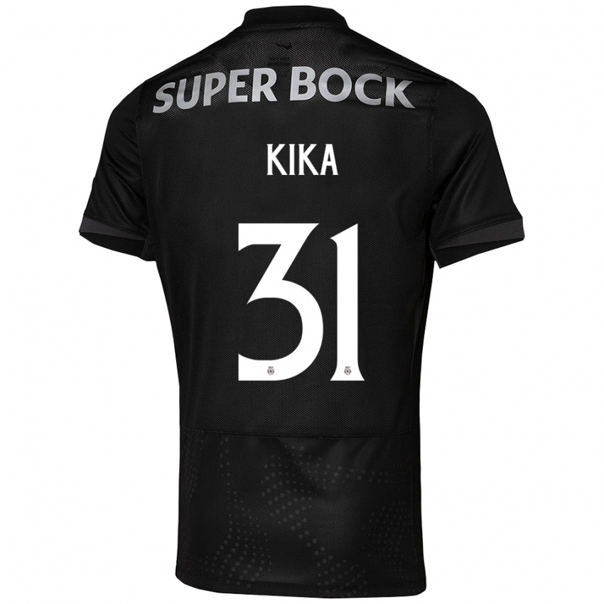גברים Kika #31 שחור לבן הרחק ג'רזי 2025/26 חולצה קצרה