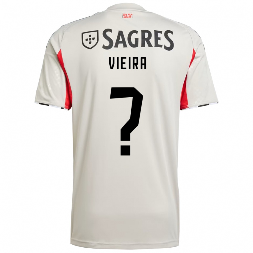 גברים Miguel Vieira #0 לבן מלוכלך אדום הרחק ג'רזי 2025/26 חולצה קצרה