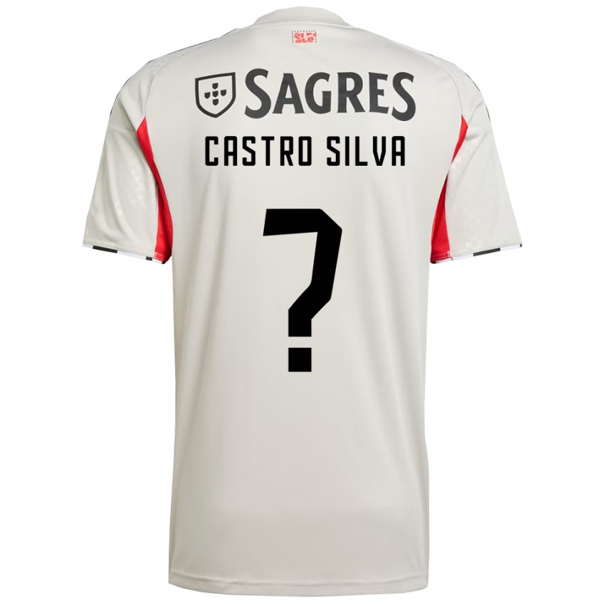 גברים Guilherme Castro Silva #0 לבן מלוכלך אדום הרחק ג'רזי 2025/26 חולצה קצרה