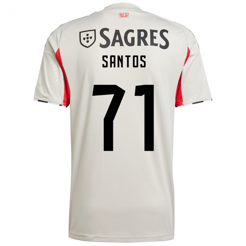 גברים Leandro Santos #71 לבן מלוכלך אדום הרחק ג'רזי 2025/26 חולצה קצרה