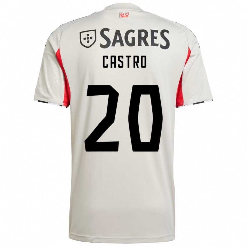 גברים Guilherme Castro #20 לבן מלוכלך אדום הרחק ג'רזי 2025/26 חולצה קצרה
