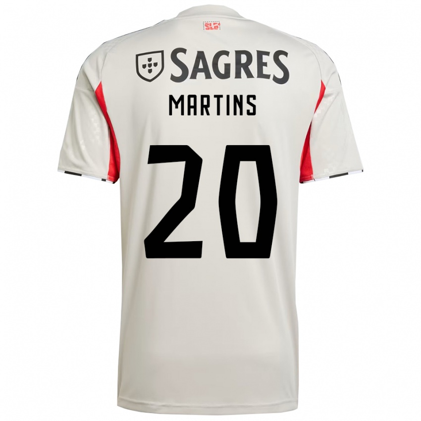גברים Lara Martins #20 לבן מלוכלך אדום הרחק ג'רזי 2025/26 חולצה קצרה