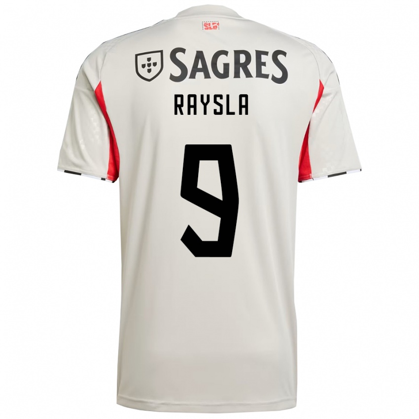 גברים Nycole Raysla #9 לבן מלוכלך אדום הרחק ג'רזי 2025/26 חולצה קצרה