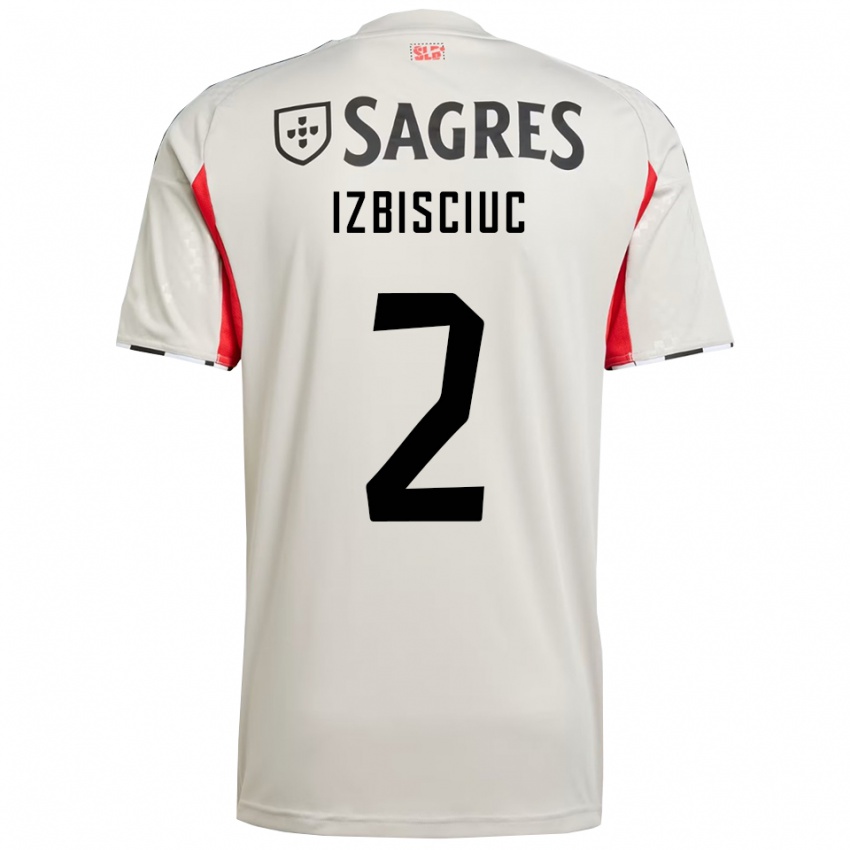 גברים Pedro Izbisciuc #2 לבן מלוכלך אדום הרחק ג'רזי 2025/26 חולצה קצרה
