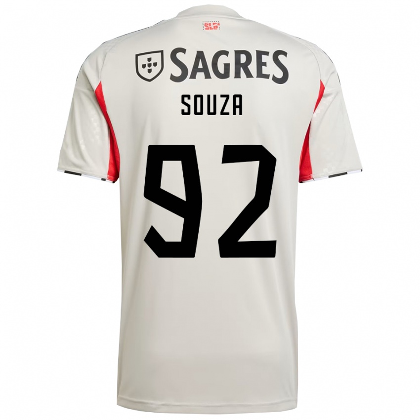 גברים Pedro Souza #92 לבן מלוכלך אדום הרחק ג'רזי 2025/26 חולצה קצרה