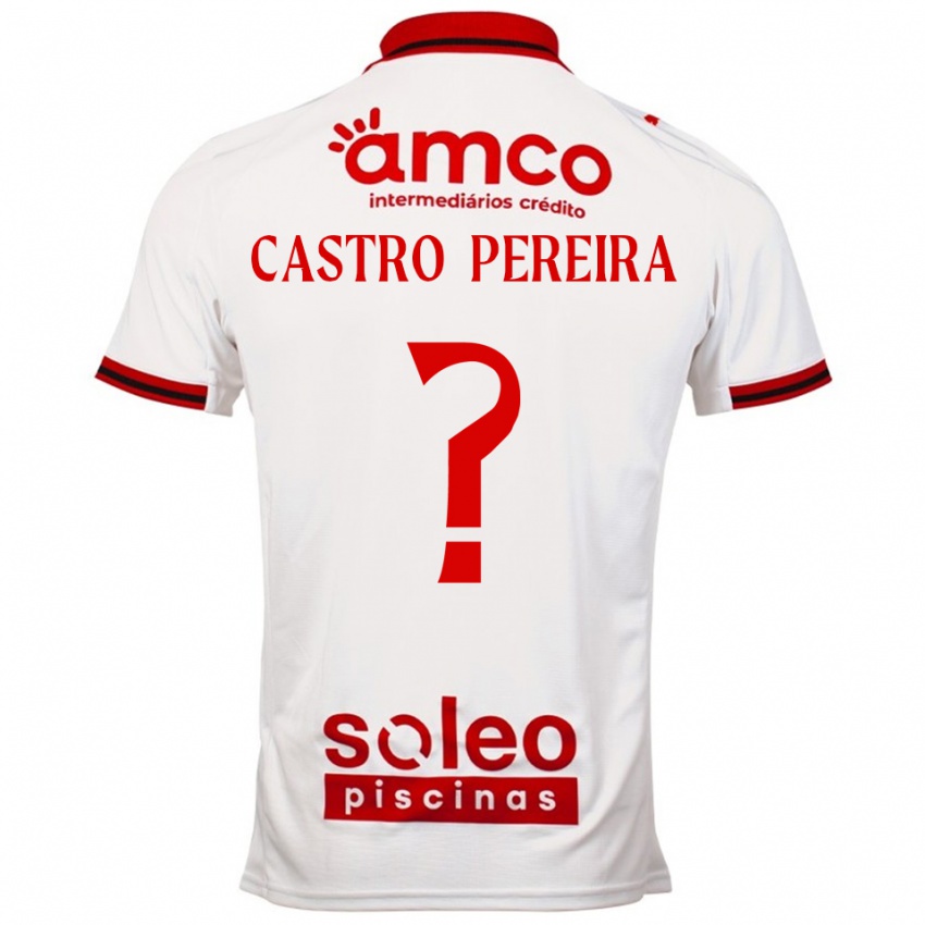 גברים Rodrigo Castro Pereira #0 לבן אדום הרחק ג'רזי 2025/26 חולצה קצרה