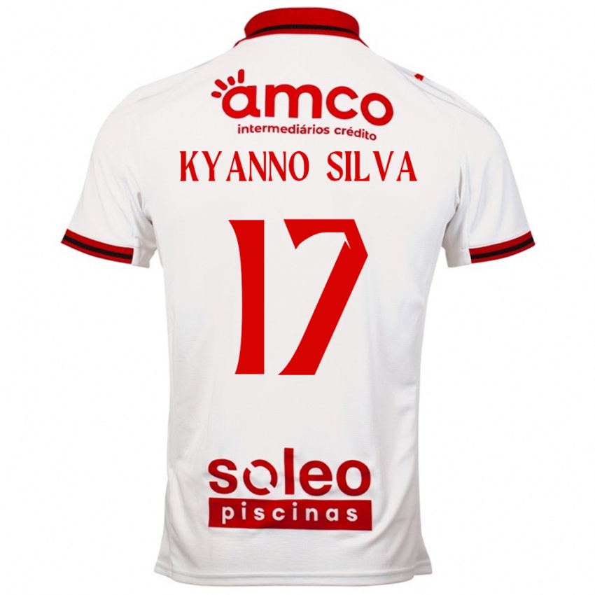 גברים Kyanno Silva #17 לבן אדום הרחק ג'רזי 2025/26 חולצה קצרה