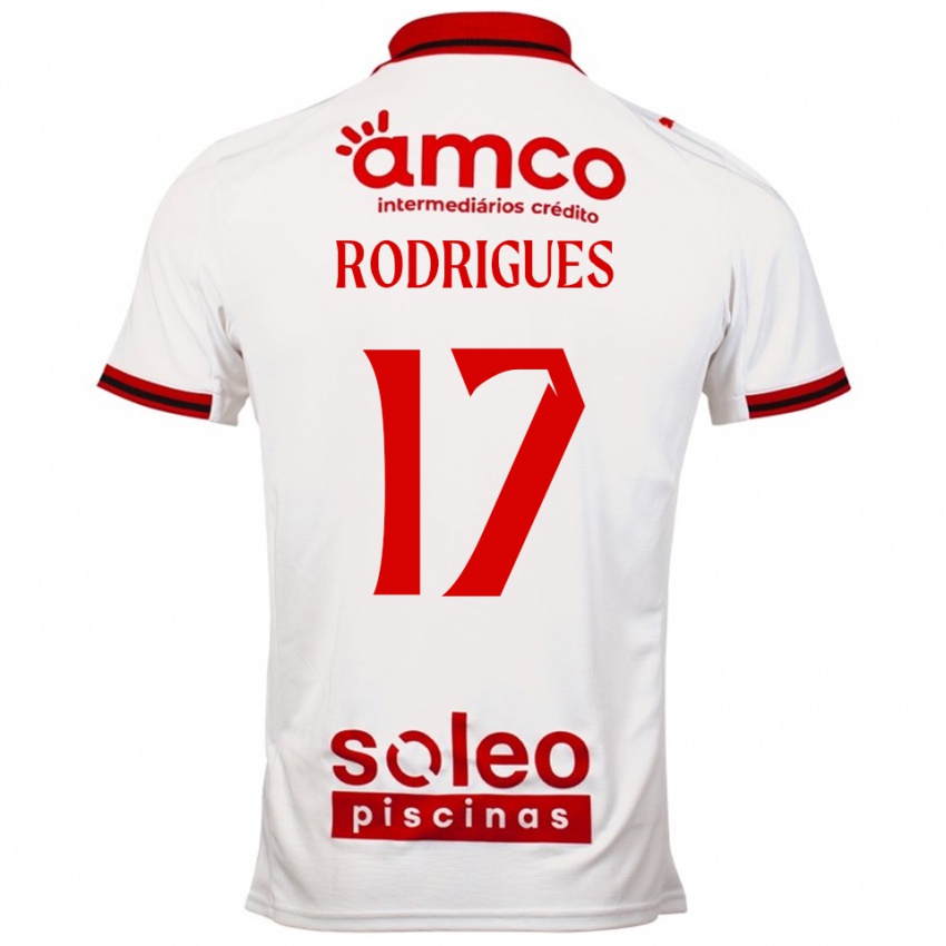 גברים Tânia Rodrigues #17 לבן אדום הרחק ג'רזי 2025/26 חולצה קצרה