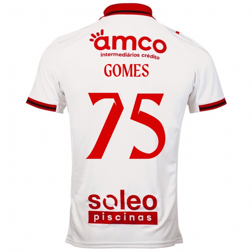 גברים Tomás Gomes #75 לבן אדום הרחק ג'רזי 2025/26 חולצה קצרה