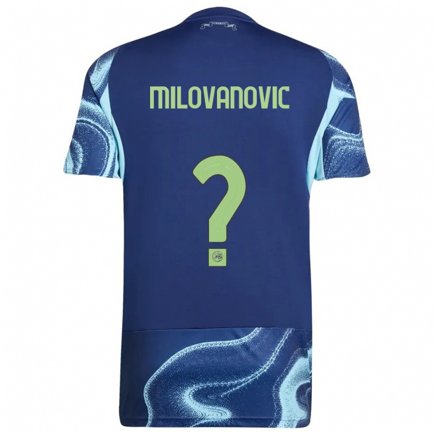 גברים Mateja Milovanovic #0 נייבי תכלת הרחק ג'רזי 2025/26 חולצה קצרה