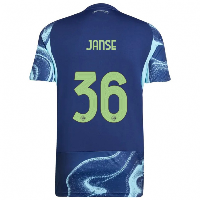 גברים Dies Janse #36 נייבי תכלת הרחק ג'רזי 2025/26 חולצה קצרה