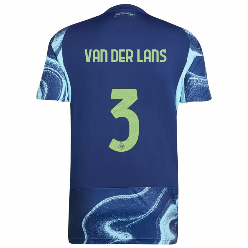 גברים Mylo Van Der Lans #3 נייבי תכלת הרחק ג'רזי 2025/26 חולצה קצרה