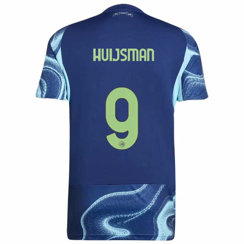 גברים Mitchi Huijsman #9 נייבי תכלת הרחק ג'רזי 2025/26 חולצה קצרה