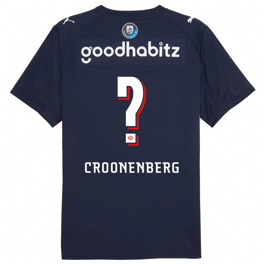 גברים Luca Croonenberg #0 נייבי לבן הרחק ג'רזי 2025/26 חולצה קצרה