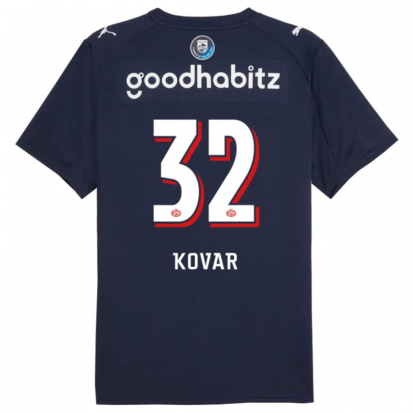 גברים מאטיי קובאר #32 נייבי לבן הרחק ג'רזי 2025/26 חולצה קצרה