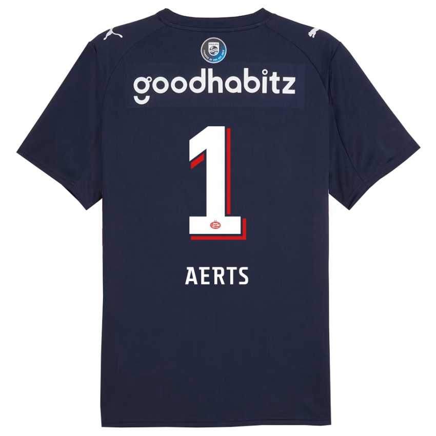 גברים Kane Aerts #1 נייבי לבן הרחק ג'רזי 2025/26 חולצה קצרה