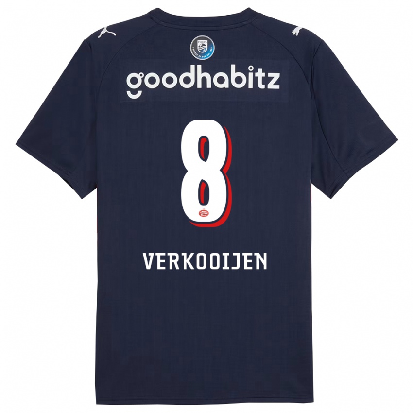 גברים ניקולס ורקויג׳ן #8 נייבי לבן הרחק ג'רזי 2025/26 חולצה קצרה