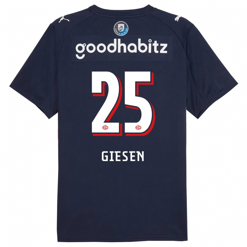גברים Suzanne Giesen #25 נייבי לבן הרחק ג'רזי 2025/26 חולצה קצרה