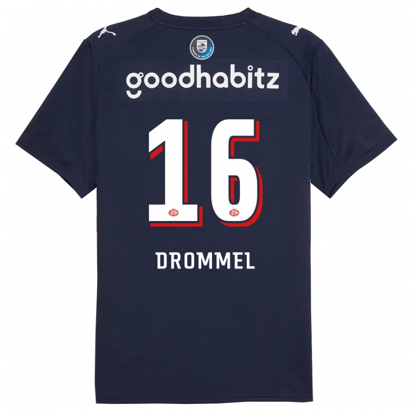 גברים Joël Drommel #16 נייבי לבן הרחק ג'רזי 2025/26 חולצה קצרה