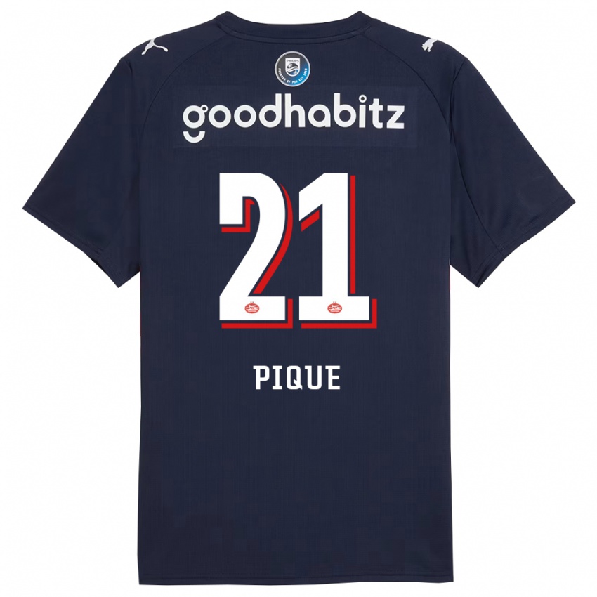 גברים נעמי פיקה #21 נייבי לבן הרחק ג'רזי 2025/26 חולצה קצרה