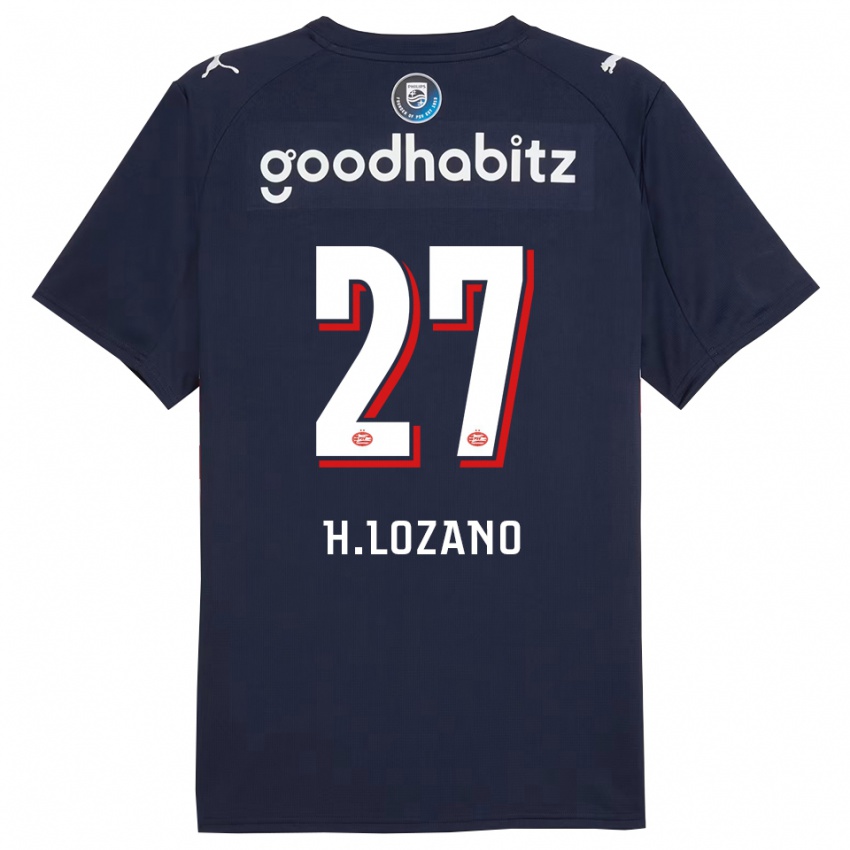 גברים הירבינג לוסאנו #27 נייבי לבן הרחק ג'רזי 2025/26 חולצה קצרה