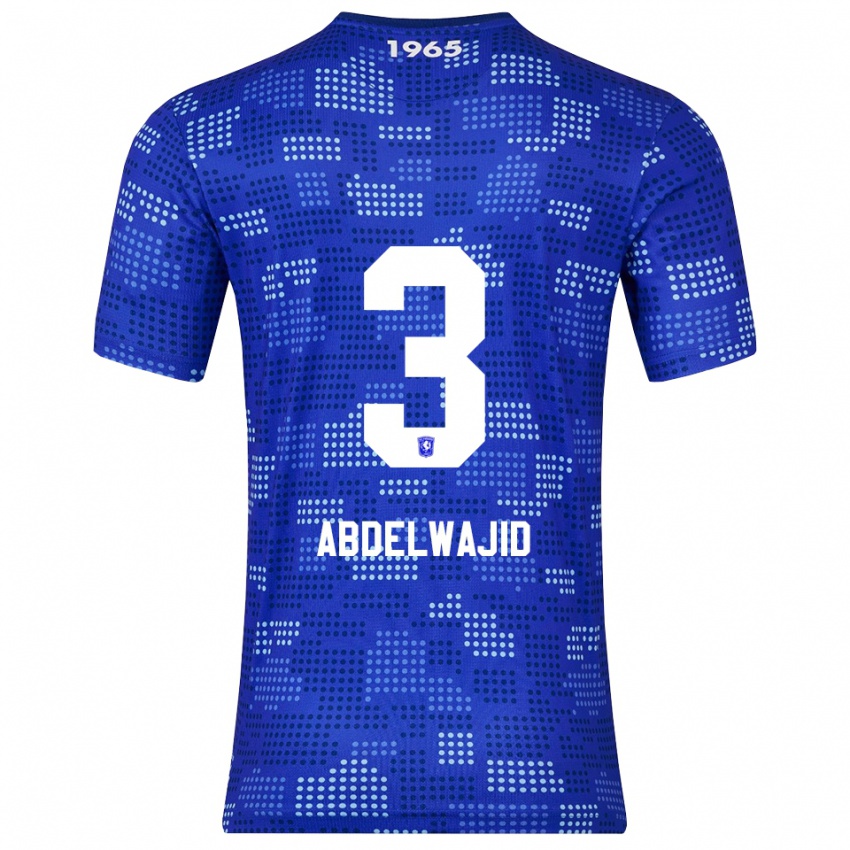 גברים Naoufal Abdelwajid #3 כחול תכלת הרחק ג'רזי 2025/26 חולצה קצרה