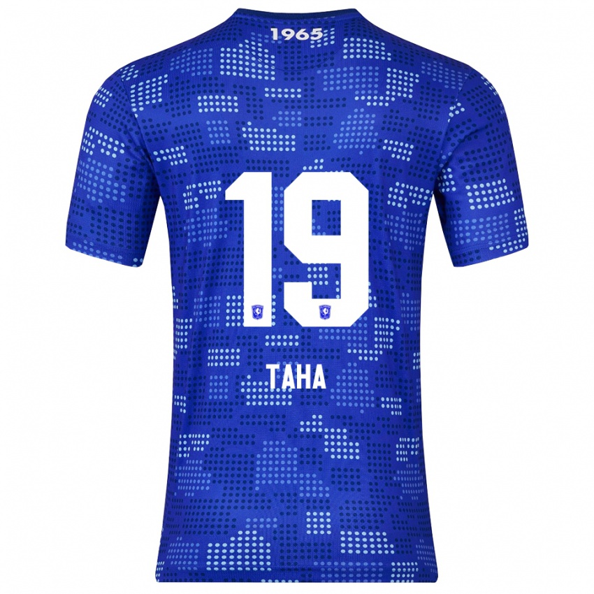 גברים יונס טאהה #19 כחול תכלת הרחק ג'רזי 2025/26 חולצה קצרה
