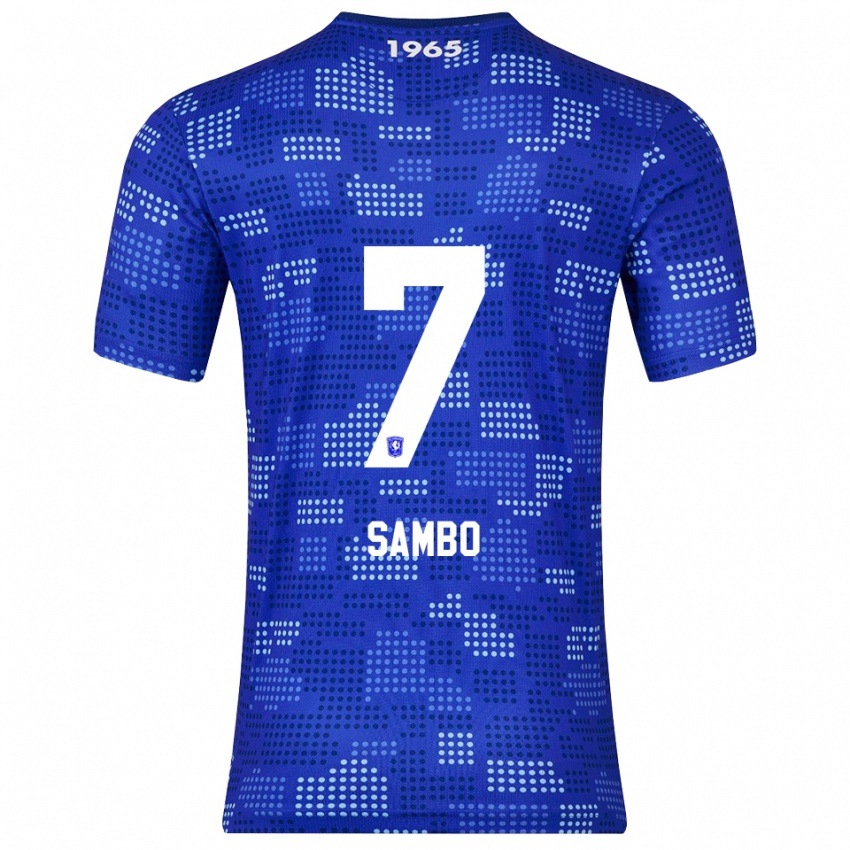 גברים Giandro Sambo #7 כחול תכלת הרחק ג'רזי 2025/26 חולצה קצרה