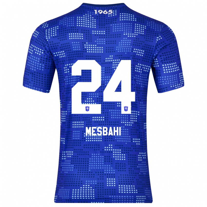 גברים ג׳וליאן מסבחי #24 כחול תכלת הרחק ג'רזי 2025/26 חולצה קצרה