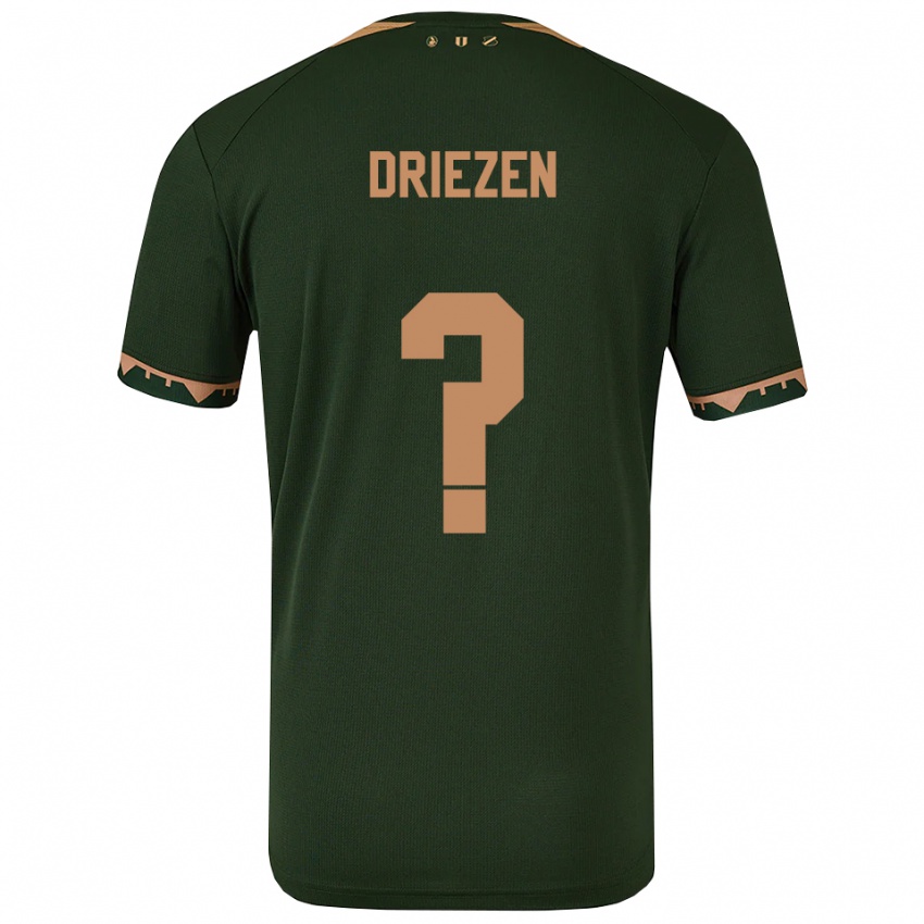 גברים Michel Driezen #0 ירוק זהב הרחק ג'רזי 2025/26 חולצה קצרה