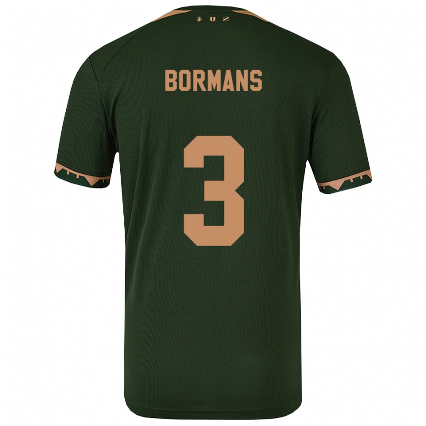 גברים Merel Bormans #3 ירוק זהב הרחק ג'רזי 2025/26 חולצה קצרה