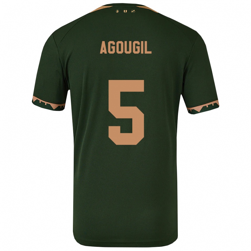 גברים Oualid Agougil #5 ירוק זהב הרחק ג'רזי 2025/26 חולצה קצרה