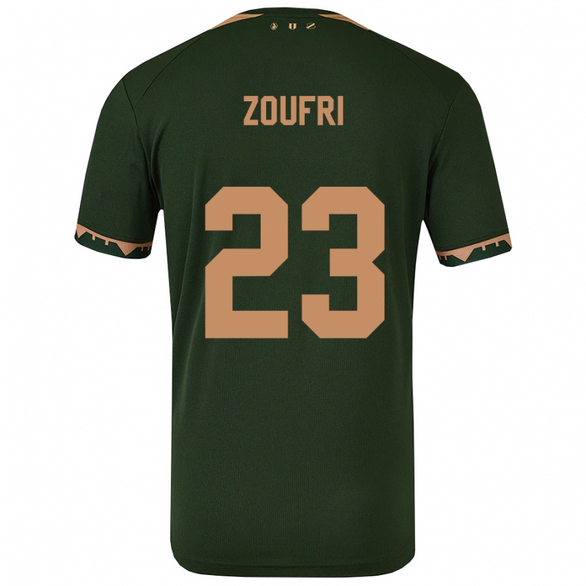 גברים Rayen Zoufri #23 ירוק זהב הרחק ג'רזי 2025/26 חולצה קצרה