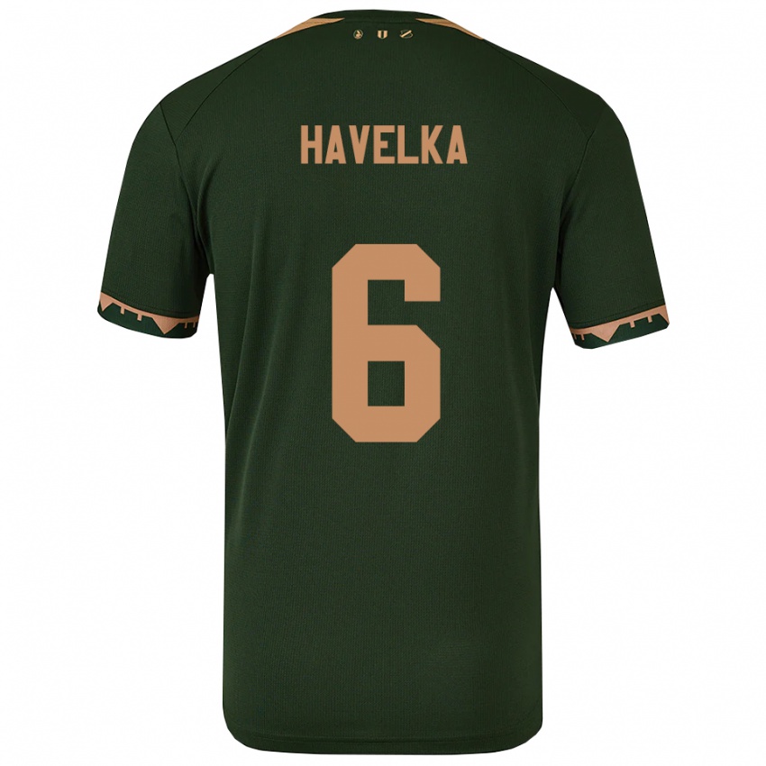 גברים Matyas Havelka #6 ירוק זהב הרחק ג'רזי 2025/26 חולצה קצרה