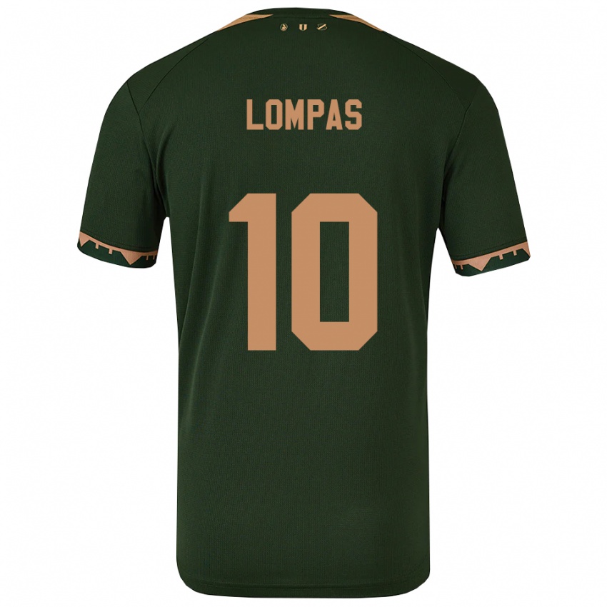 גברים Maximos Lompas #10 ירוק זהב הרחק ג'רזי 2025/26 חולצה קצרה