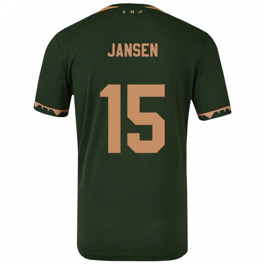 גברים Scott Jansen #15 ירוק זהב הרחק ג'רזי 2025/26 חולצה קצרה