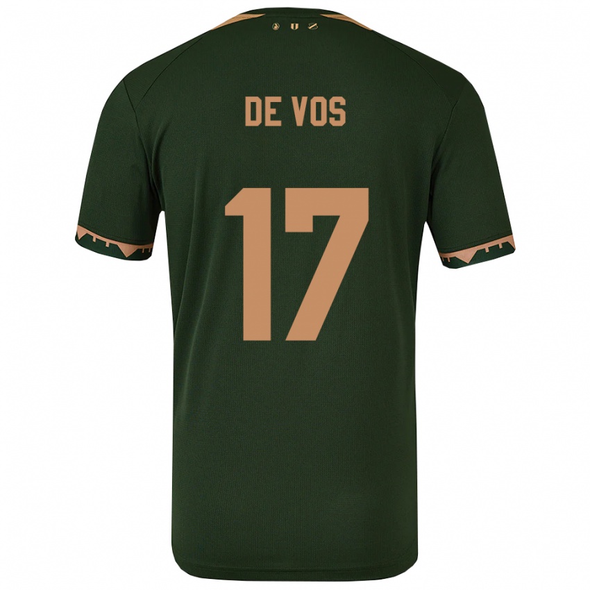 גברים Nick De Vos #17 ירוק זהב הרחק ג'רזי 2025/26 חולצה קצרה