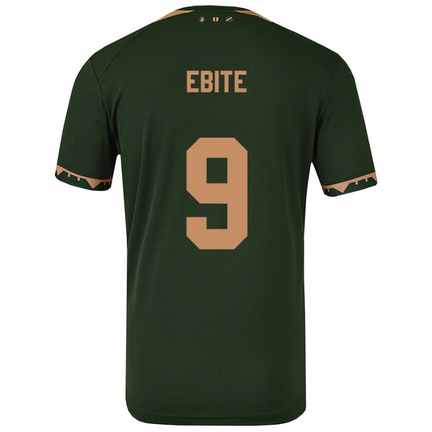 גברים Shedrach Ebite #9 ירוק זהב הרחק ג'רזי 2025/26 חולצה קצרה