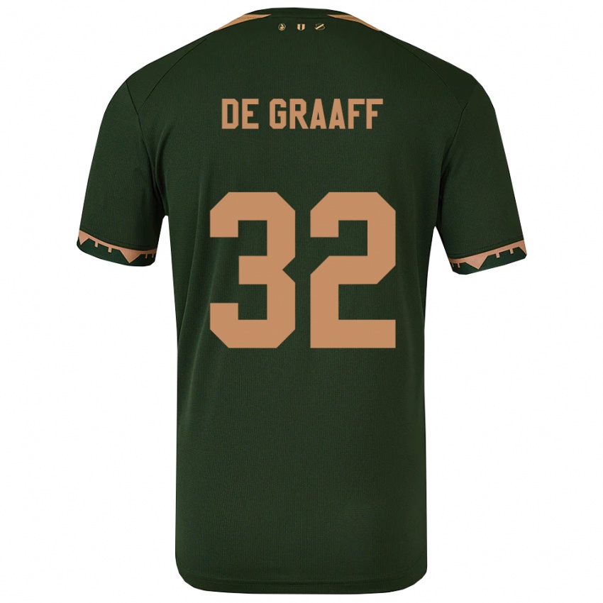 גברים Tom De Graaff #32 ירוק זהב הרחק ג'רזי 2025/26 חולצה קצרה